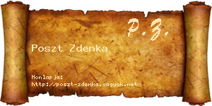 Poszt Zdenka névjegykártya